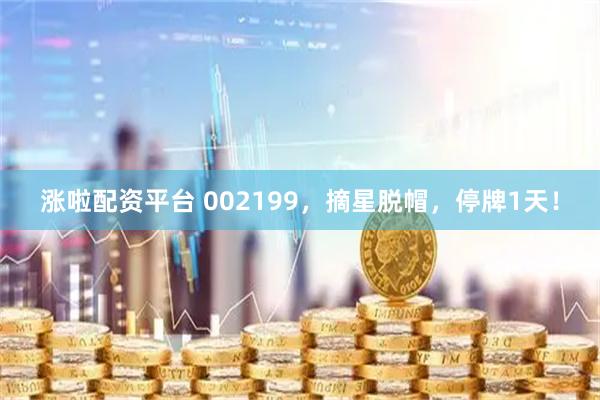 涨啦配资平台 002199，摘星脱帽，停牌1天！